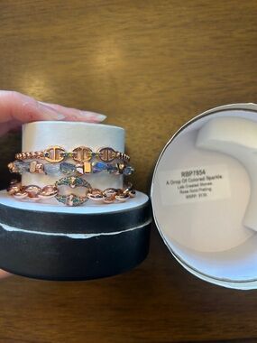 Bomb Party 2024 Fall Stacks Rose Gold Link Bracelet Set